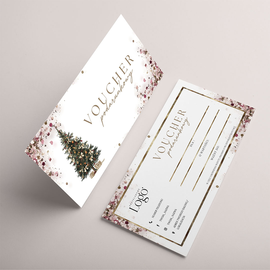 Alternative view of Świąteczne Vouchery Podarunkowe z nadrukiem logo - VCH574