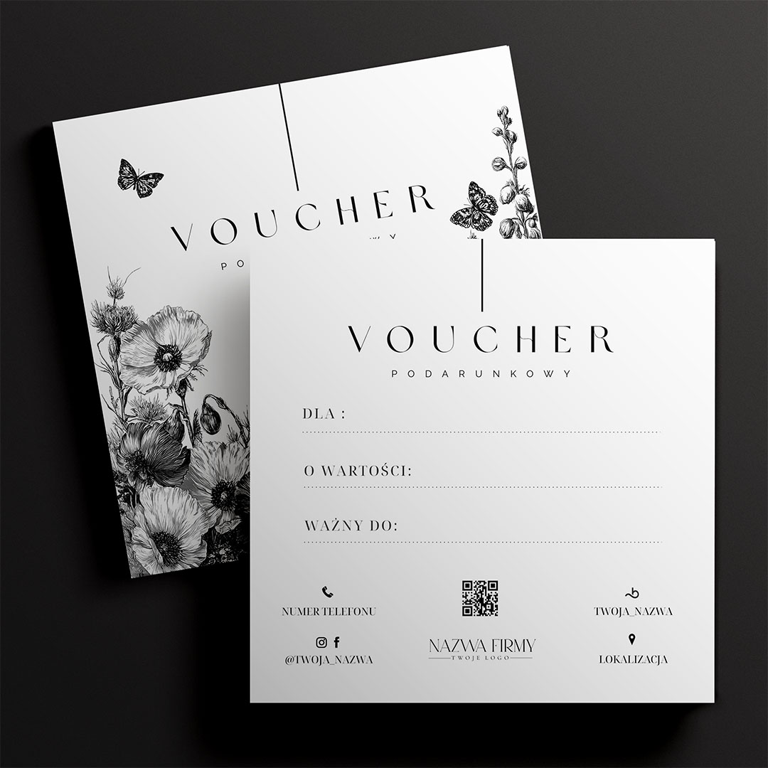 Alternative view of Nowoczesny minimalistyczny voucher podarunkowy - VCH592