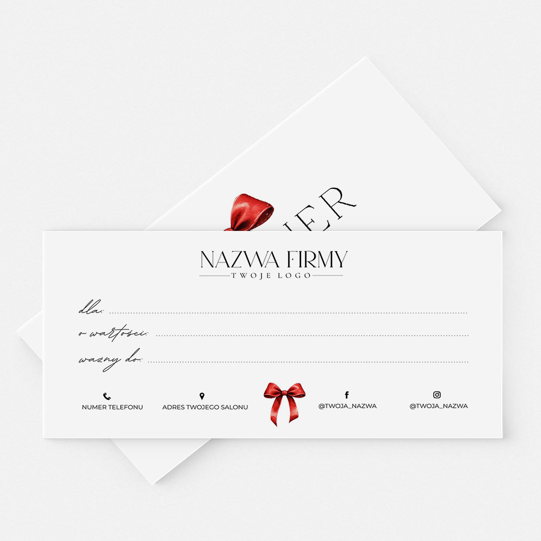 Alternative view of Świąteczne Vouchery Podarunkowe z nadrukiem logo - VCH596