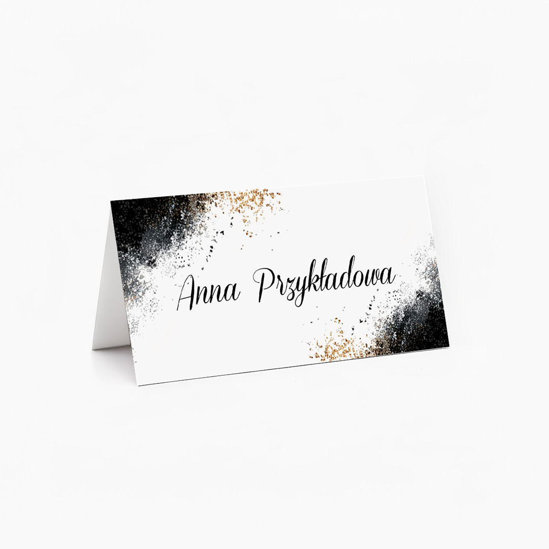 Winietki z grafiką w kolorze czarnym - T920