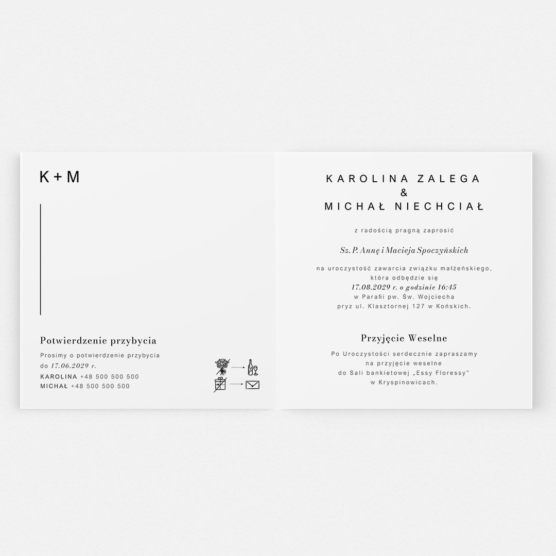 Alternative view of Zaproszenie ślubne ze zdjęciem - MR°210