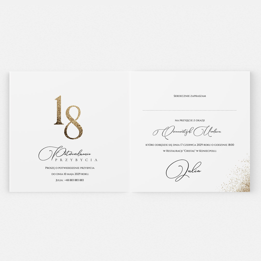 Alternative view of Zaproszenia na 18 urodziny - RT112