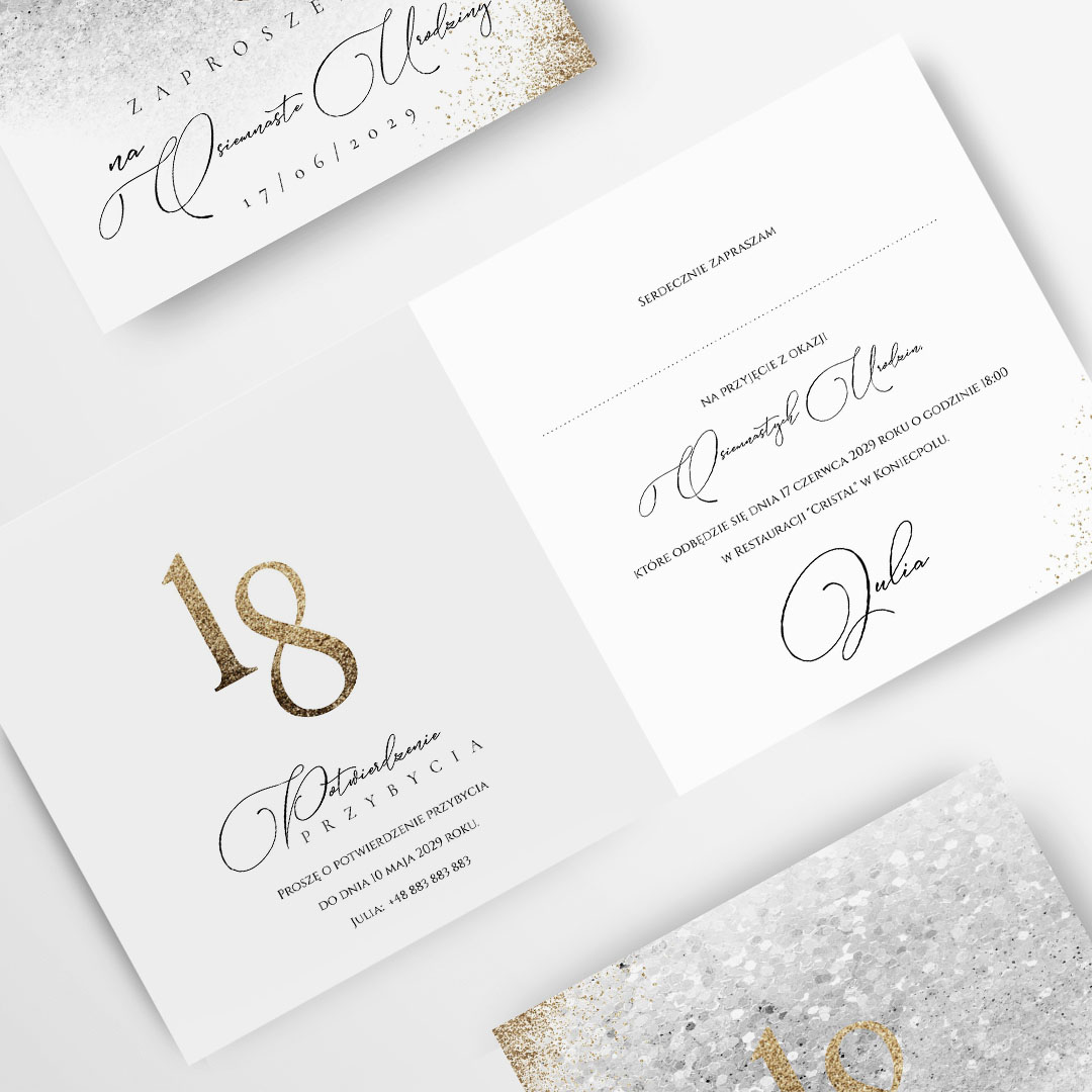 Alternative view of Zaproszenia na 18 urodziny - RT112