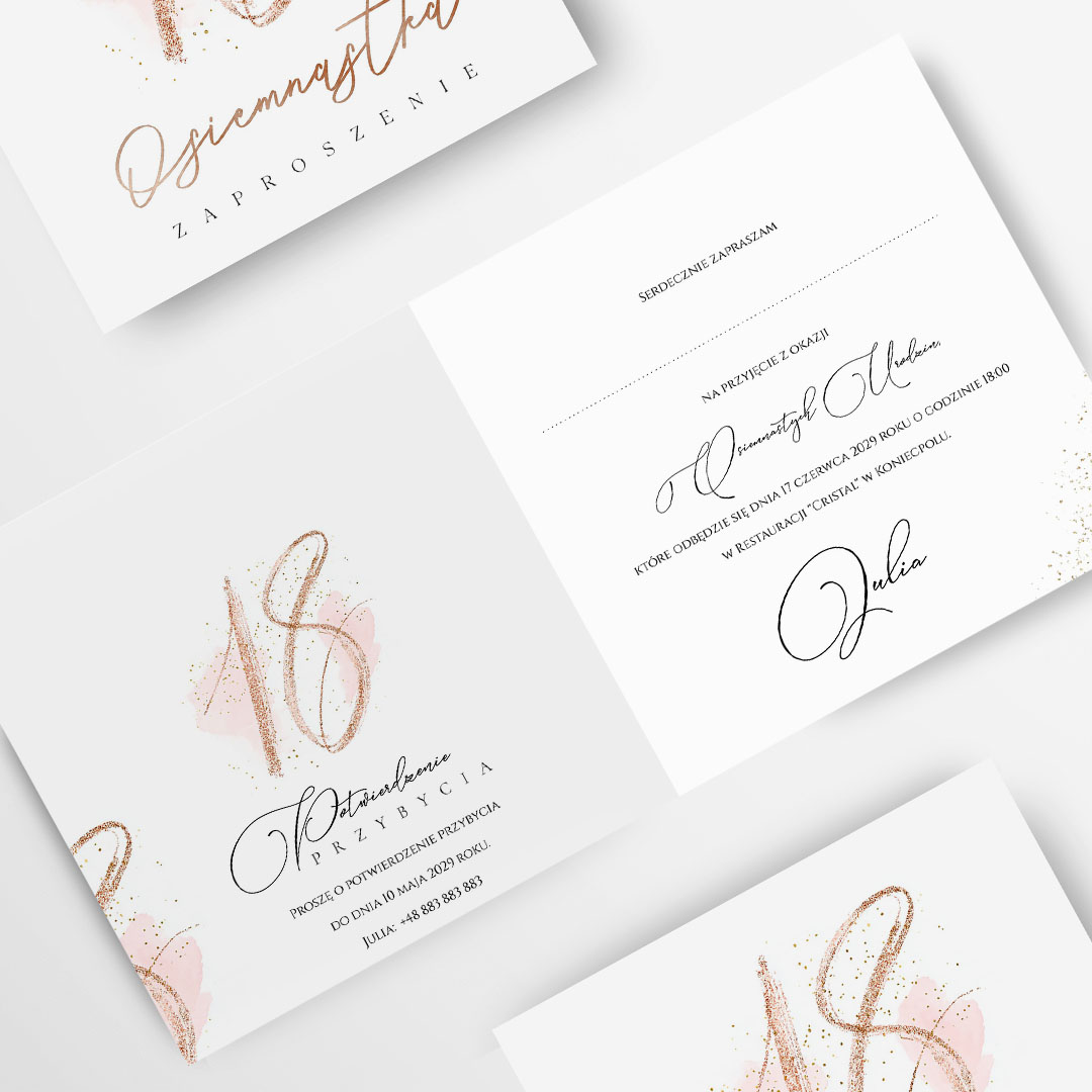 Alternative view of Zaproszenia na 18 urodziny dla dziewczyny - RT116