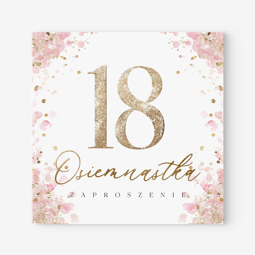 Zaproszenia na 18 urodziny dla dziewczyny - RT118