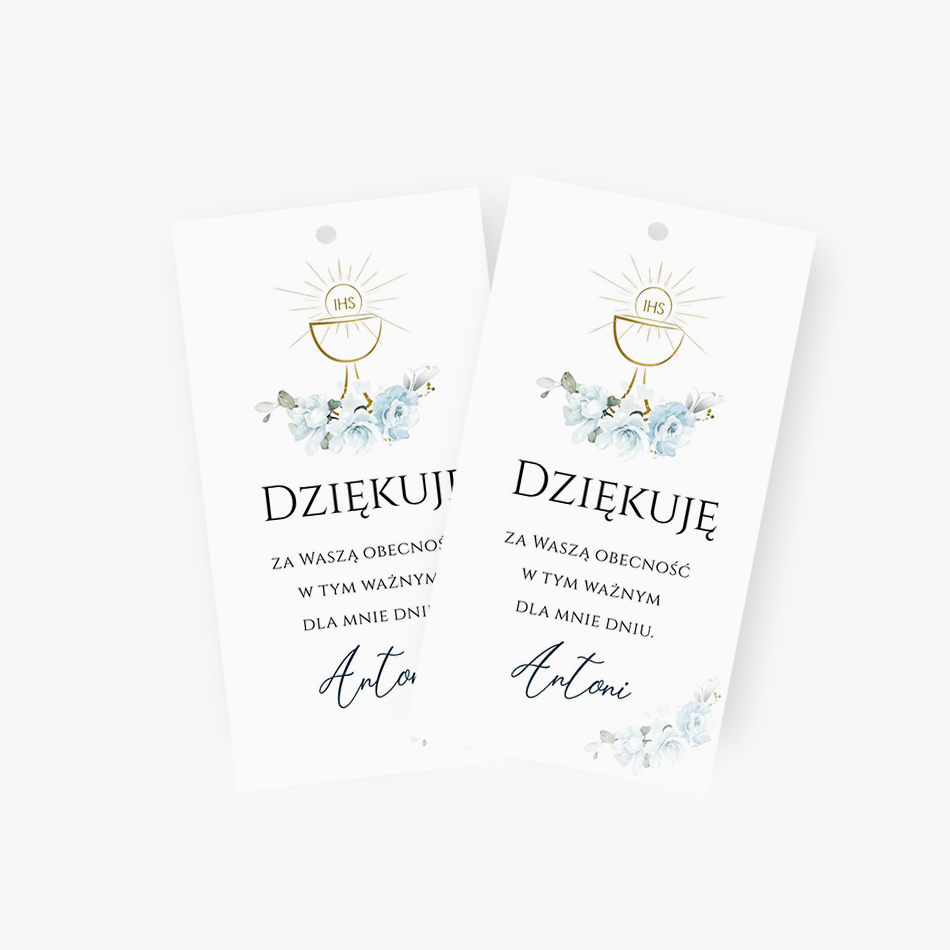 Zawieszki z podziękowaniem dla gości – D°777