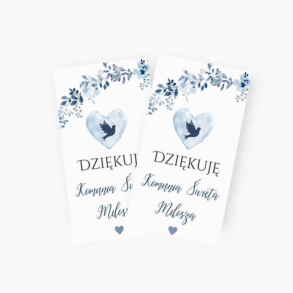 Zawieszki z podziękowaniem dla gości – D°763