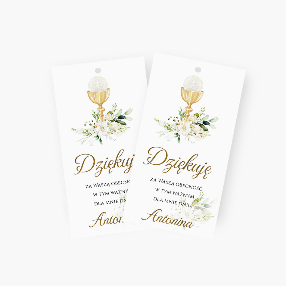 Zawieszki z podziękowaniem dla gości – D°770