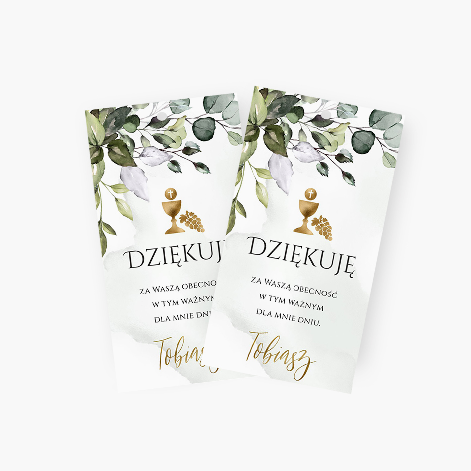 Zawieszki z podziękowaniem dla gości – D°765