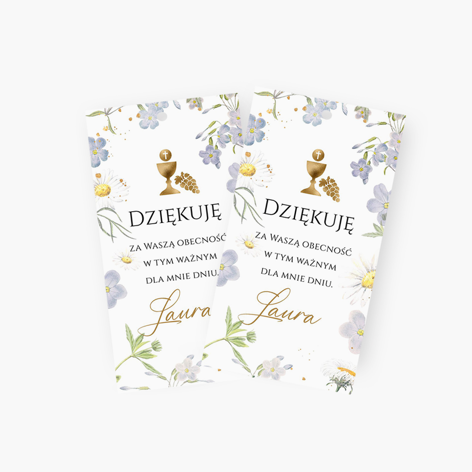 Zawieszki z podziękowaniem dla gości – D°773