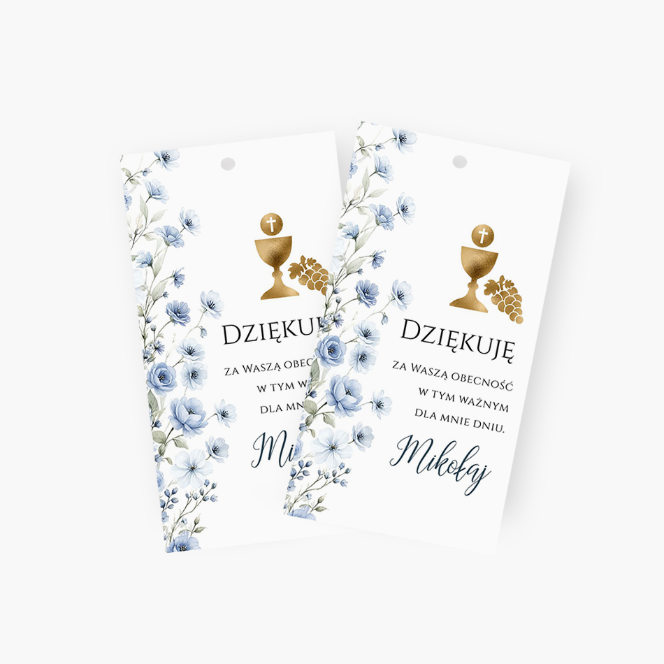 Zawieszki z podziękowaniem dla gości – D°774