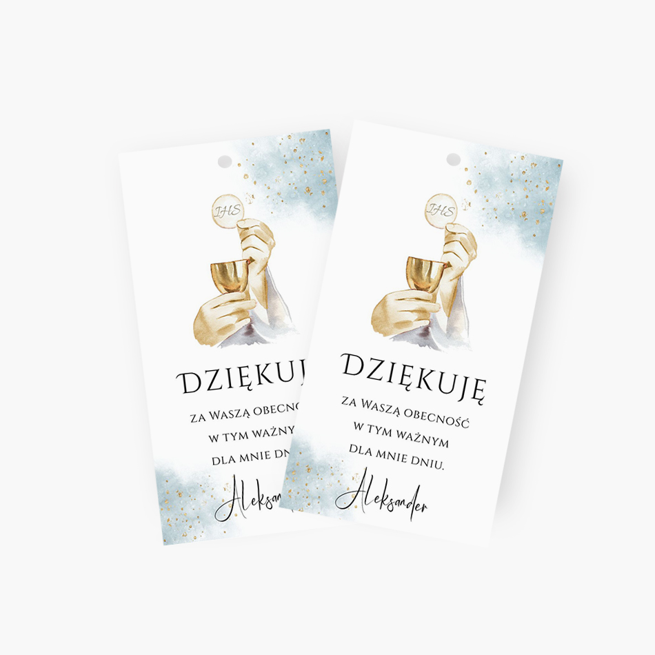 Zawieszki z podziękowaniem dla gości – D°784