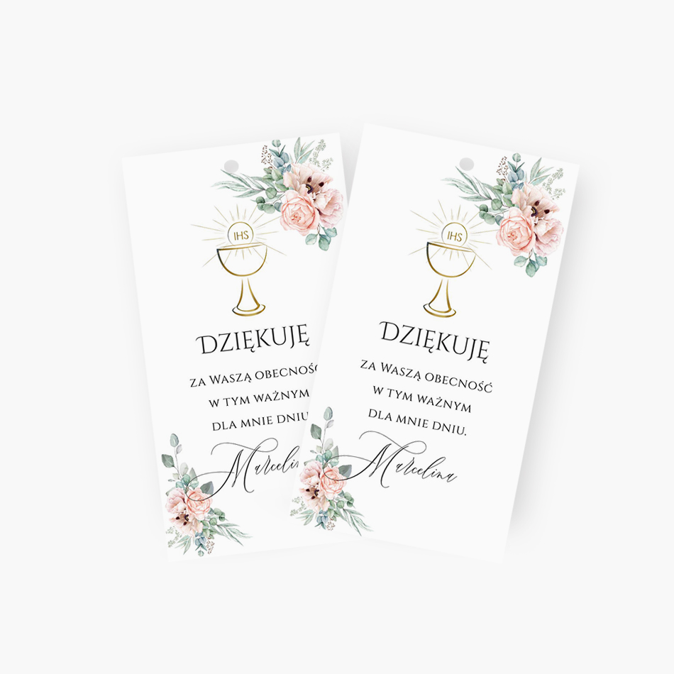 Zawieszki z podziękowaniem dla gości – D°790