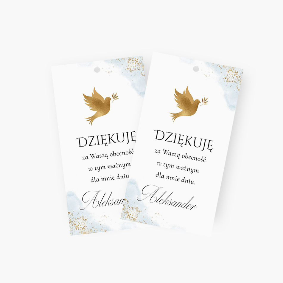 Zawieszki z podziękowaniem dla gości – D°796