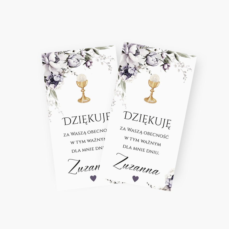 Zawieszki z podziękowaniem dla gości – D°797