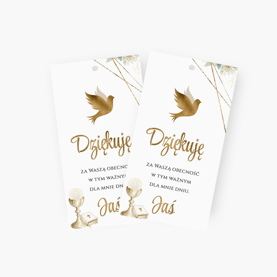 Zawieszki z podziękowaniem dla gości – D°800