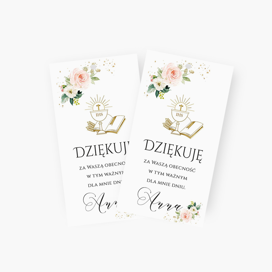 Zawieszki z podziękowaniem dla gości – D°804