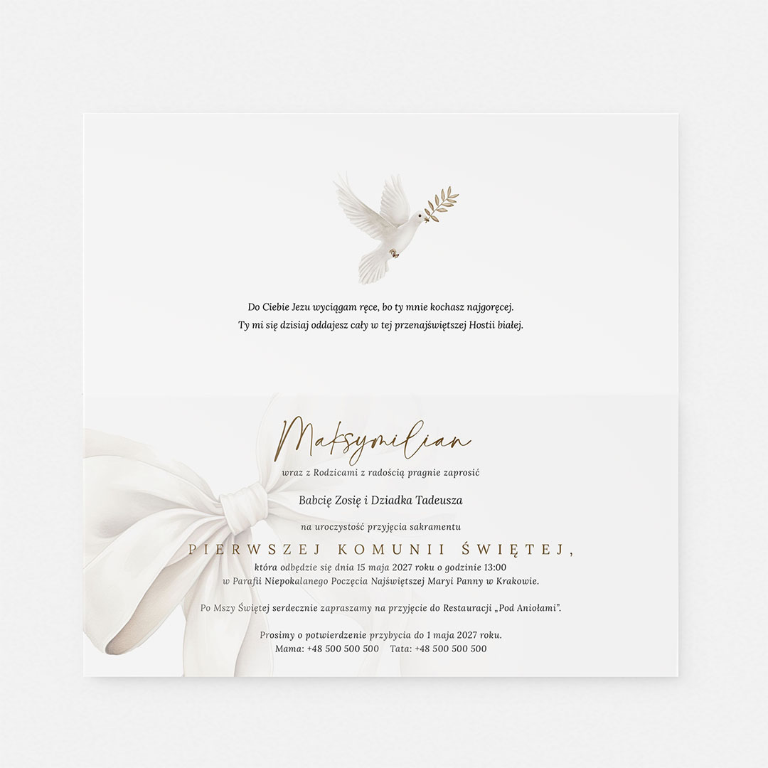 Alternative view of Zaproszenie na Pierwszą Komunię Świętą - BRT571