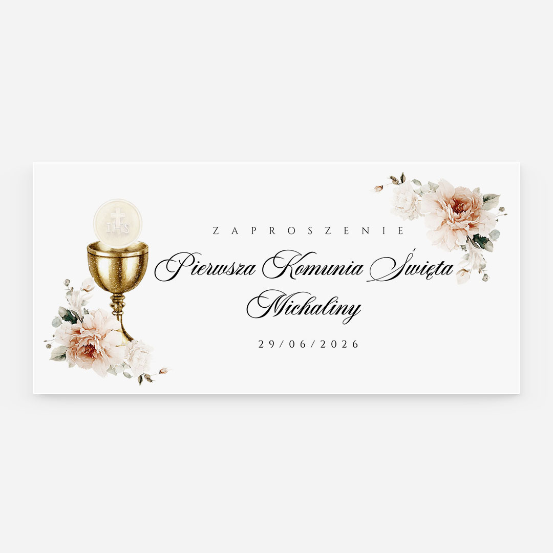 Zaproszenie na Pierwszą Komunię Świętą - BRT501