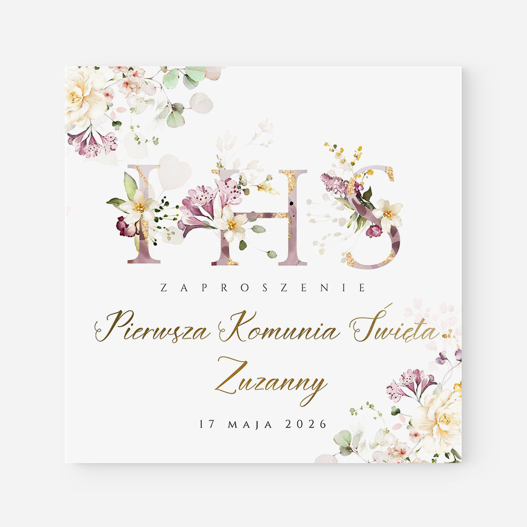 Zaproszenie na Pierwszą Komunię Świętą - BRT875