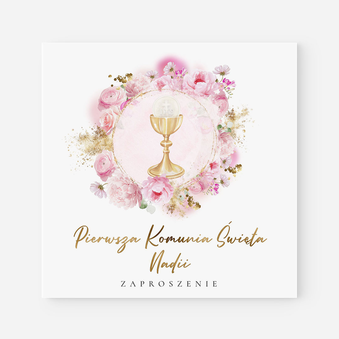 Zaproszenie na Pierwszą Komunię Świętą - BRT876