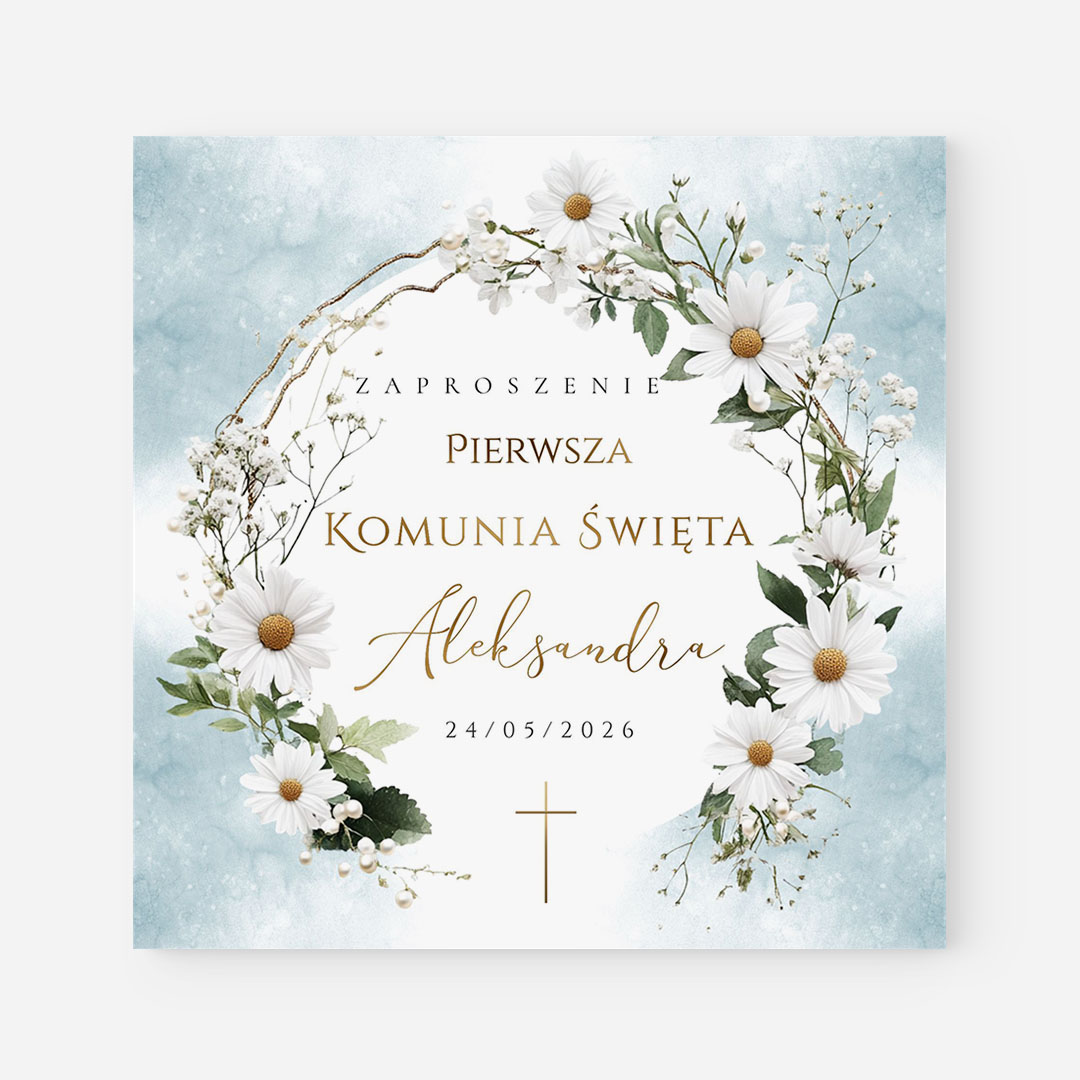Zaproszenie na Komunię z personalizacją - BRT893
