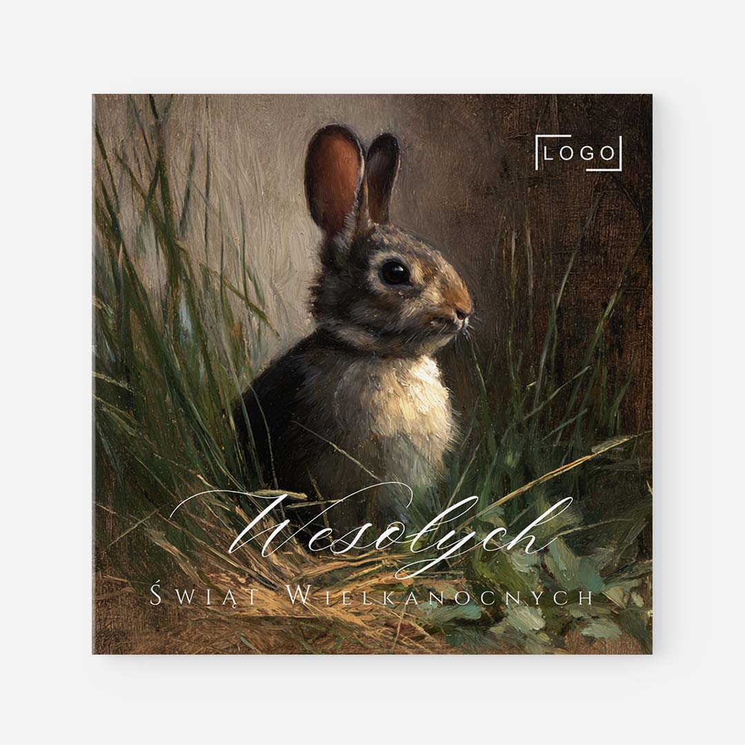 Wielkanocne kartki świąteczne z logo dla firm
