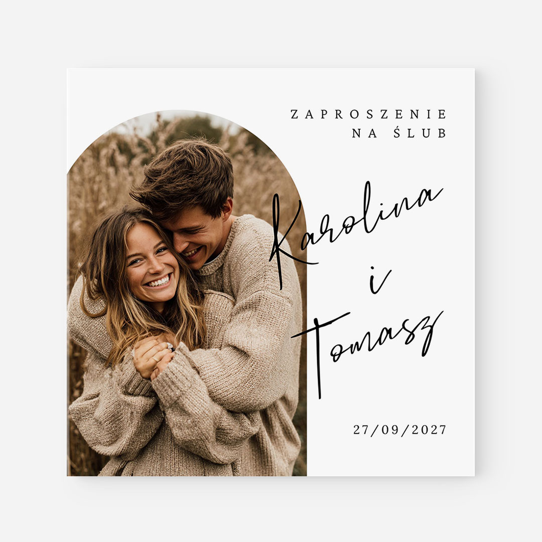 Personalizowane zaproszenie ślubne ze zdjęciem - MR°233