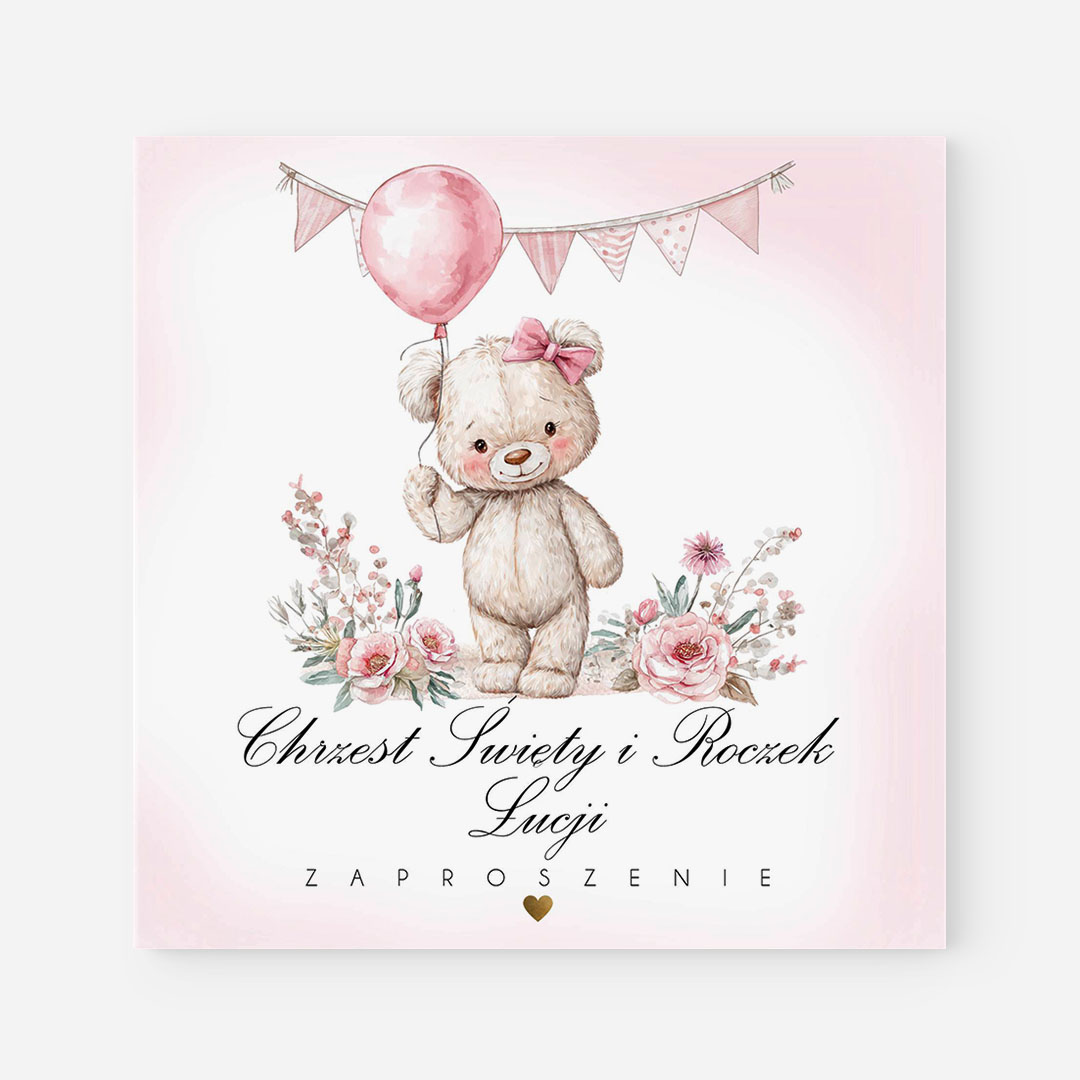 Zaproszenie 2w1 - Chrzest i Roczek – CE°168