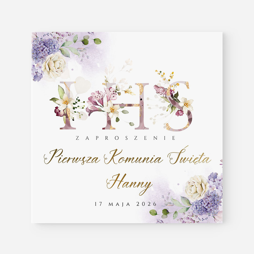 Zaproszenie na Pierwszą Komunię Świętą - BRT872
