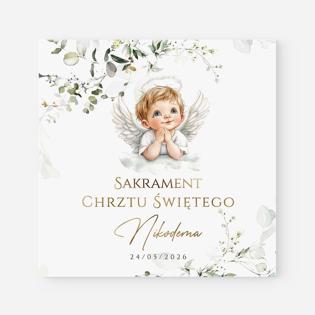 Personalizowane zaproszenie na Chrzest Święty – CE°151