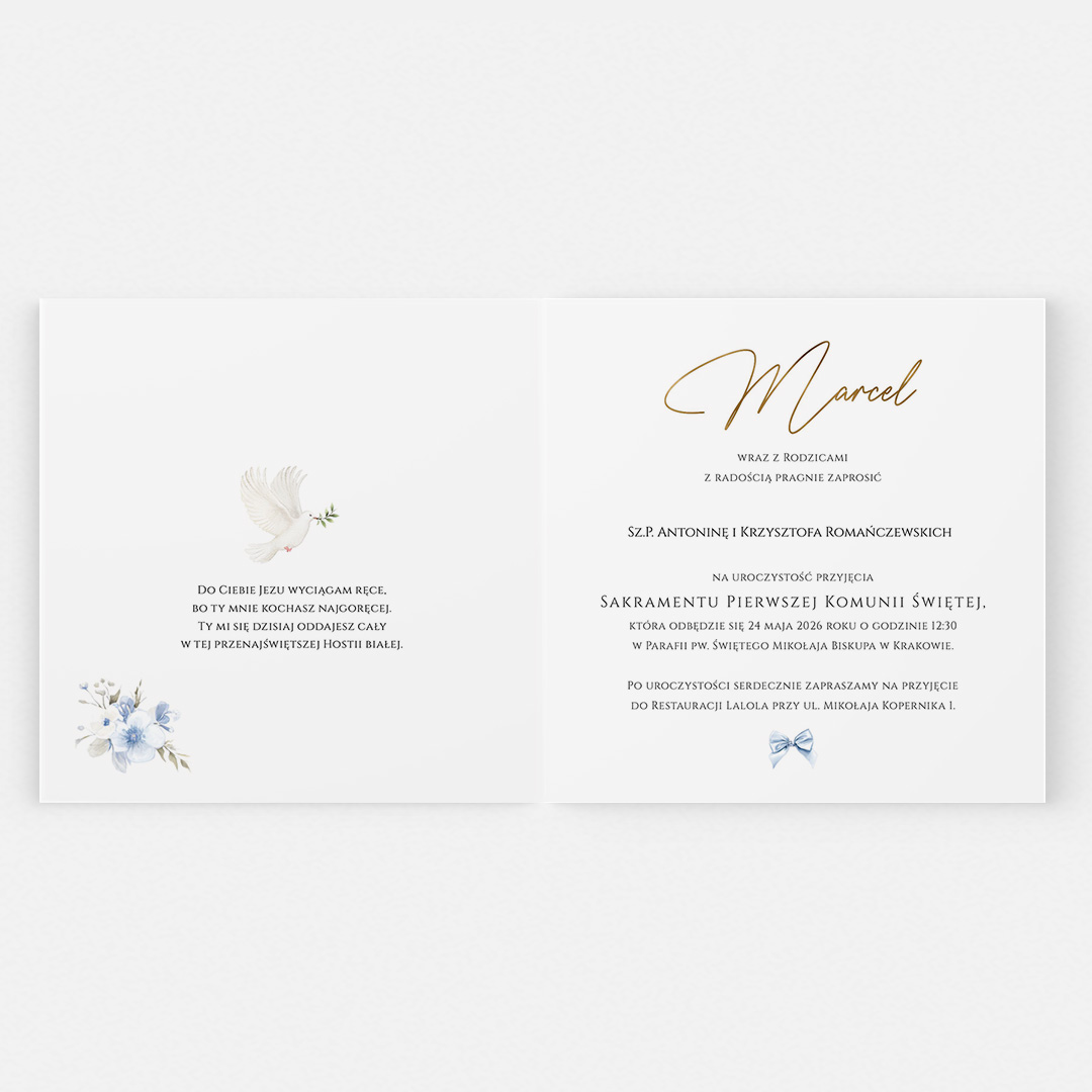 Alternative view of Zaproszenie na Komunię z personalizacją - BRT886