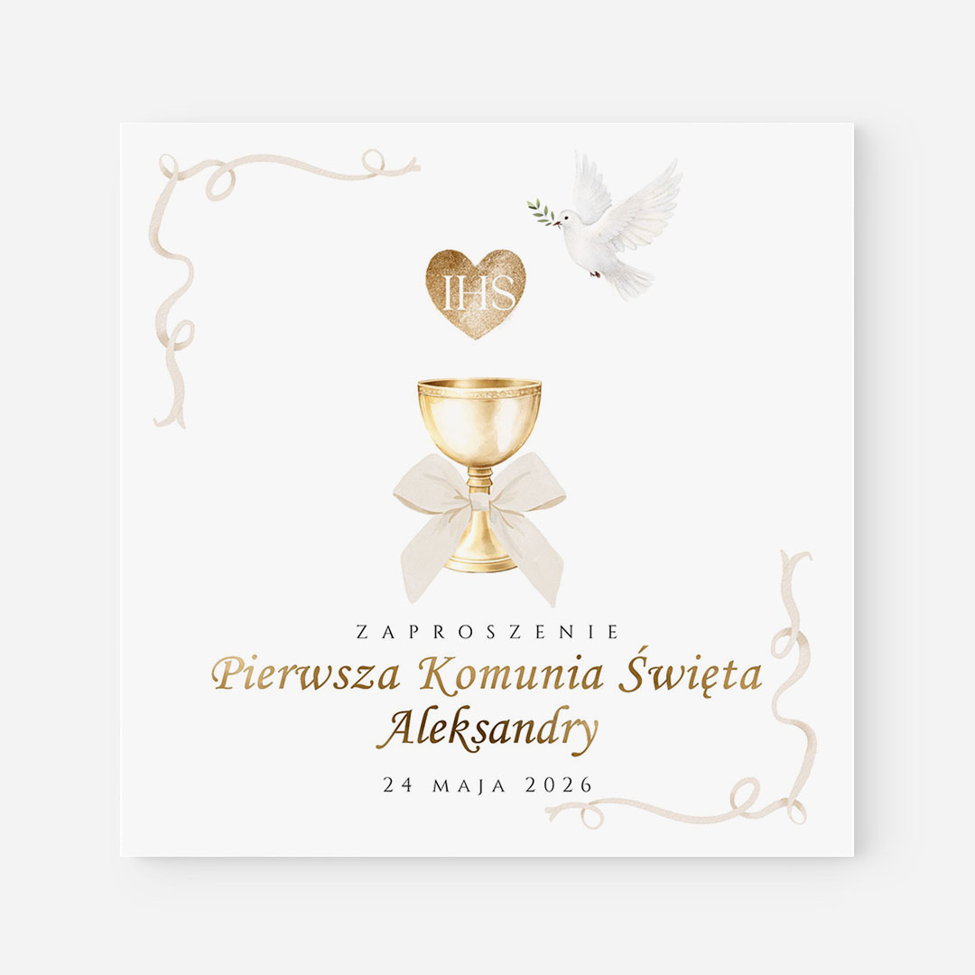 Personalizowane zaproszenie komunijne -BRT902