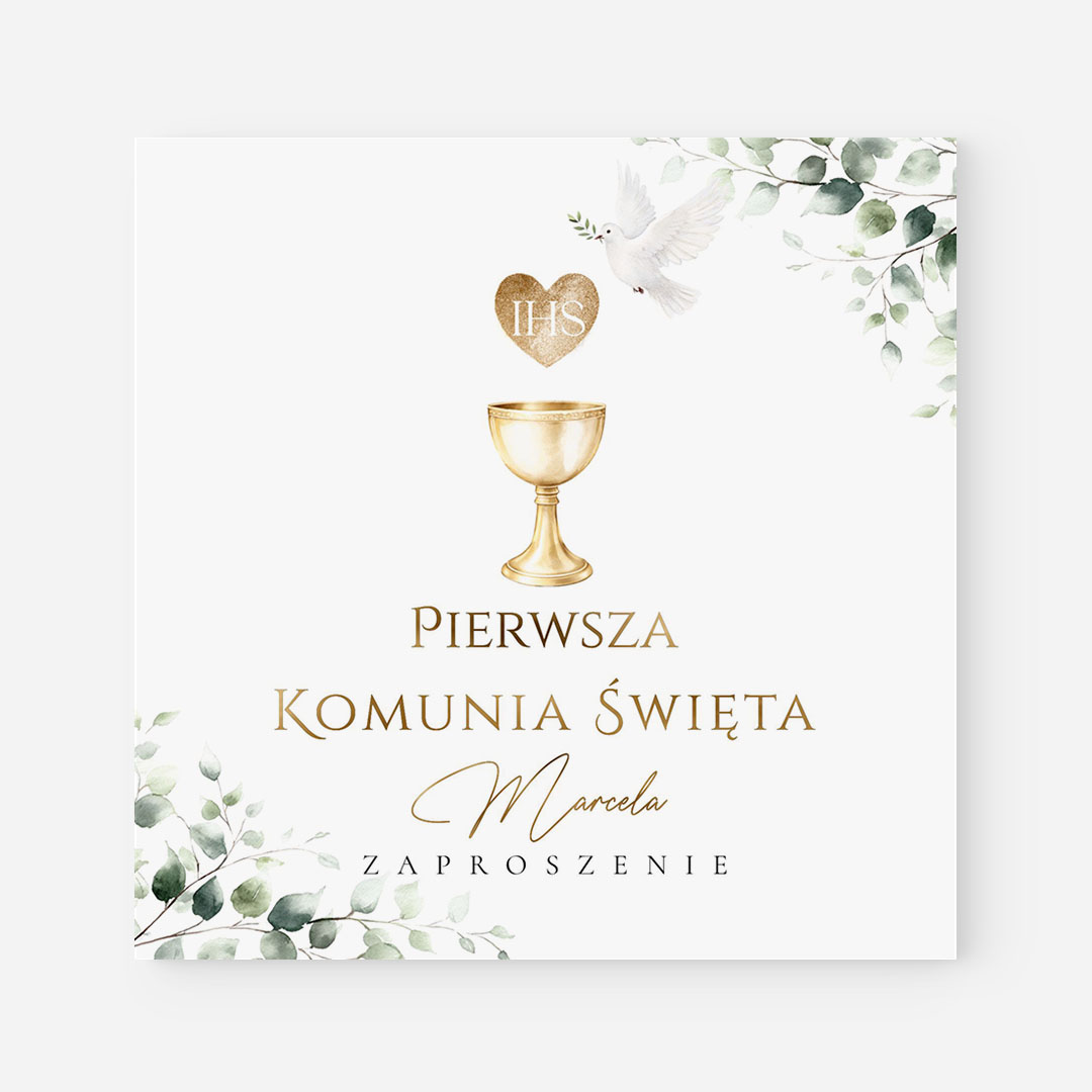Personalizowane zaproszenie komunijne -BRT901