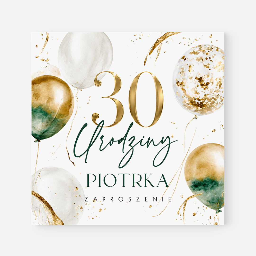 Personalizowane zaproszenie na 30 urodziny – RT°126