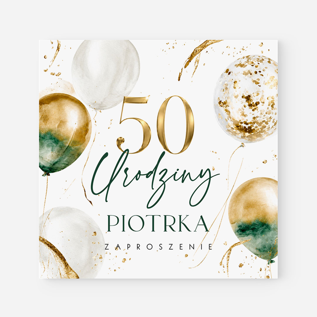 Personalizowane zaproszenie na 50 urodziny – RT°126