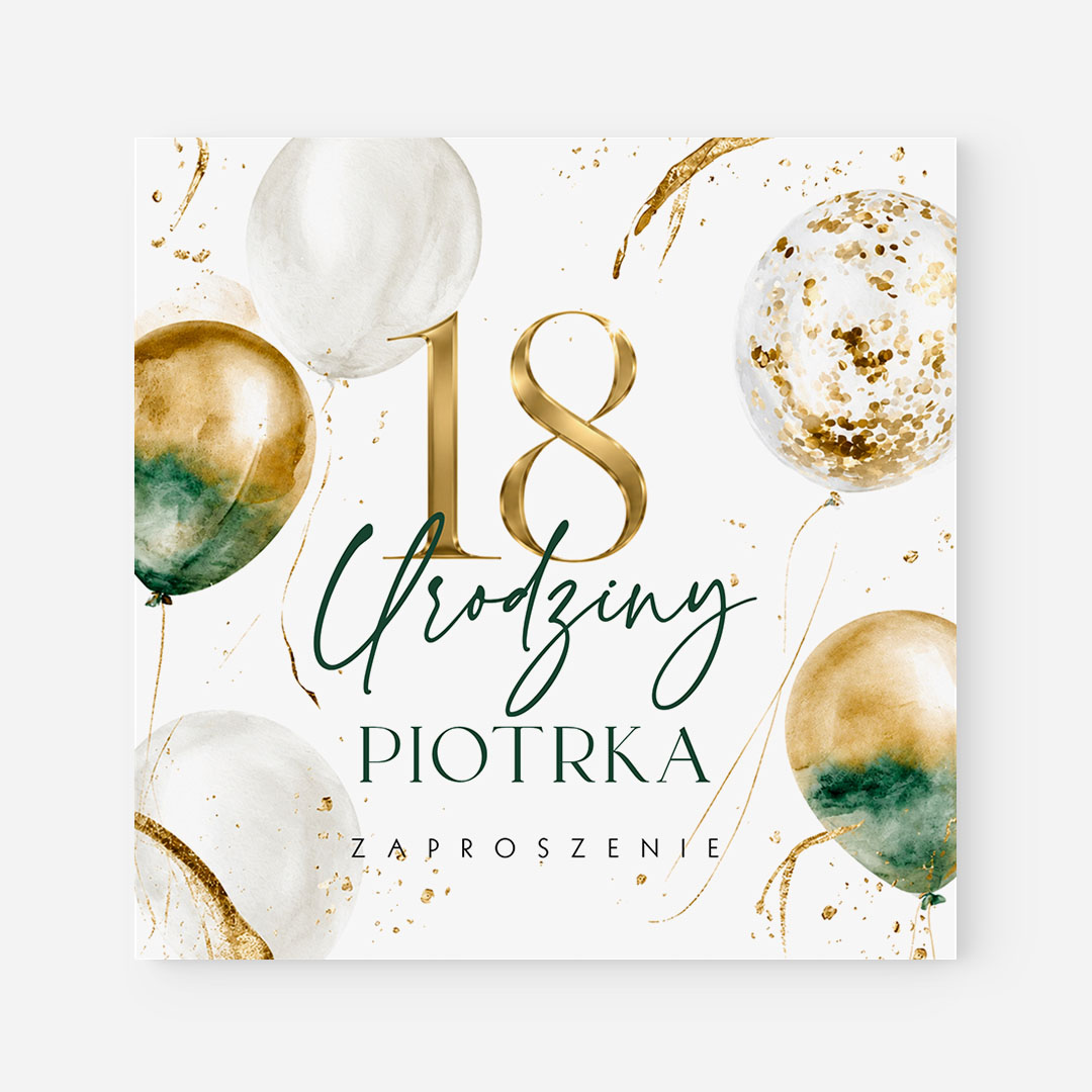 Personalizowane zaproszenie na 18 urodziny – RT°126
