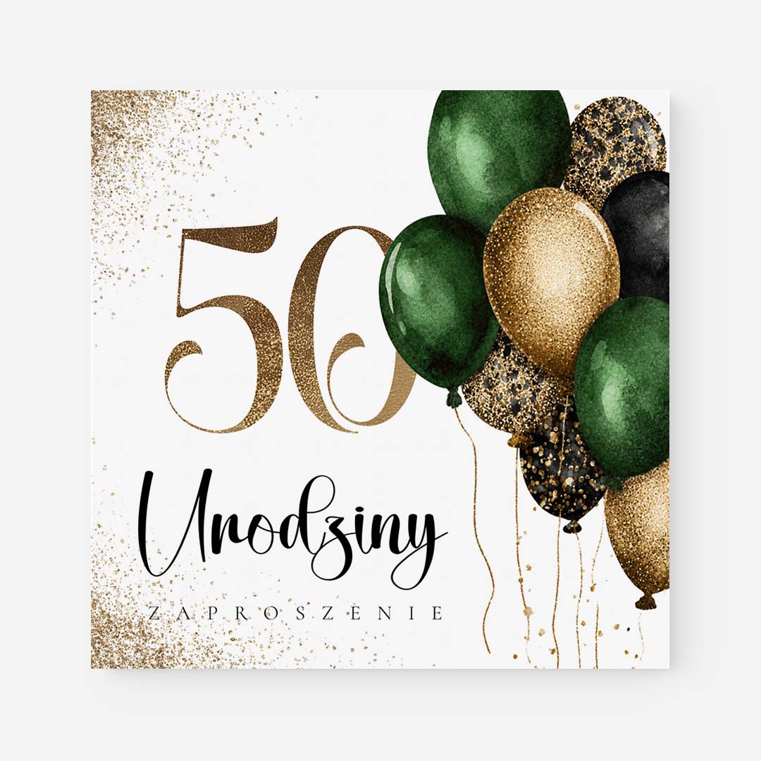 Personalizowane zaproszenie na 50. urodziny – RT°136