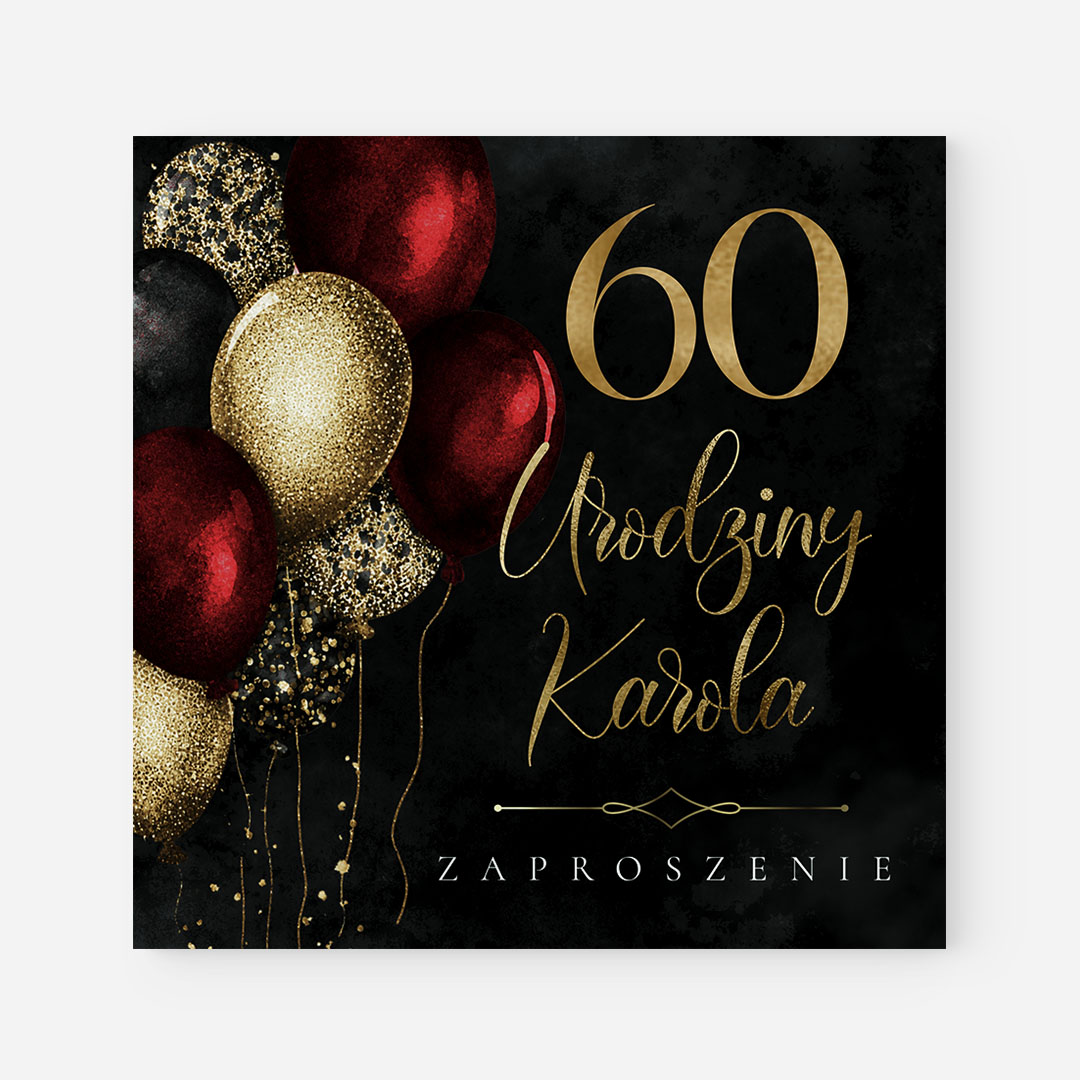 Zaproszenie na 60 urodziny – RT°134