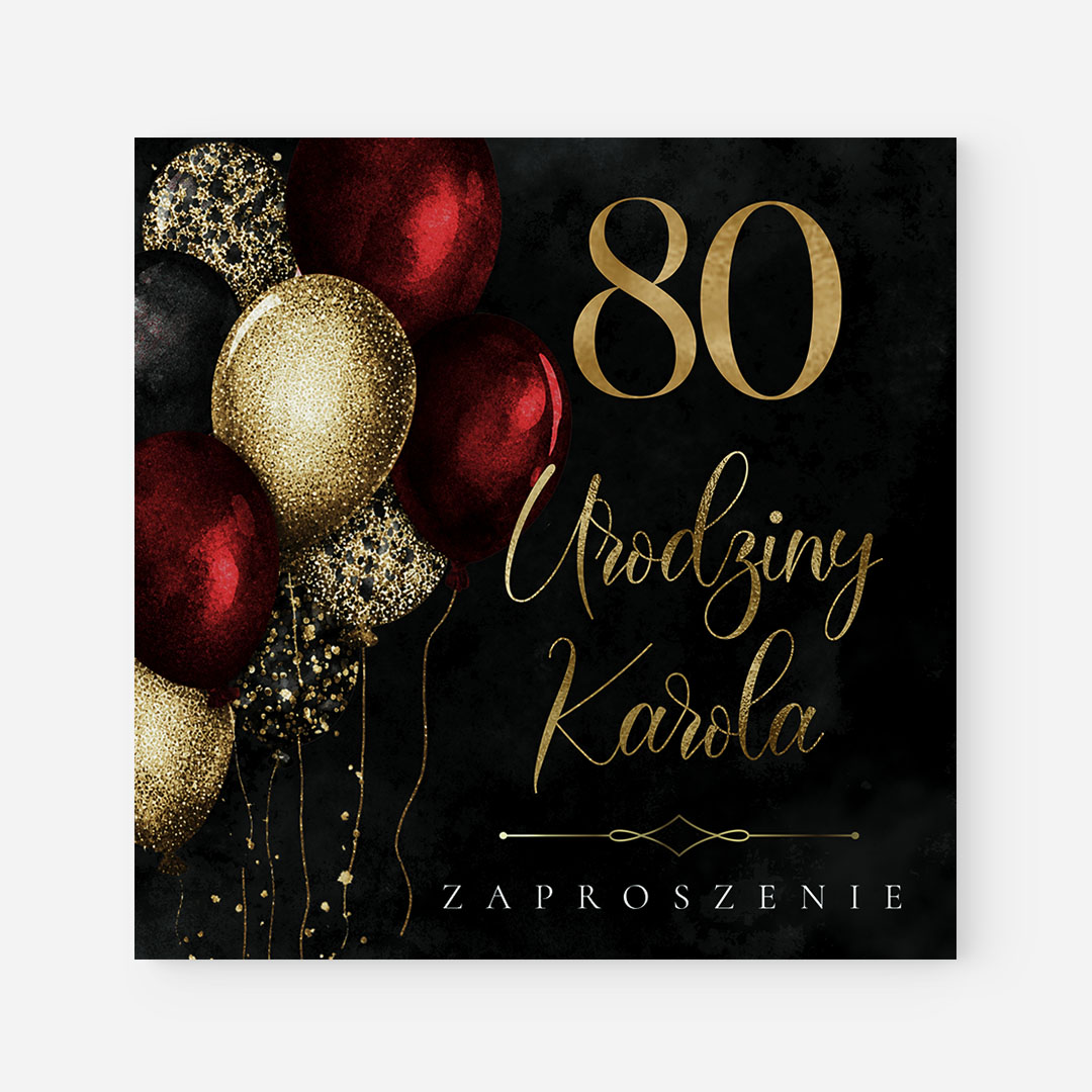 Zaproszenia na 80 urodziny – RT°134
