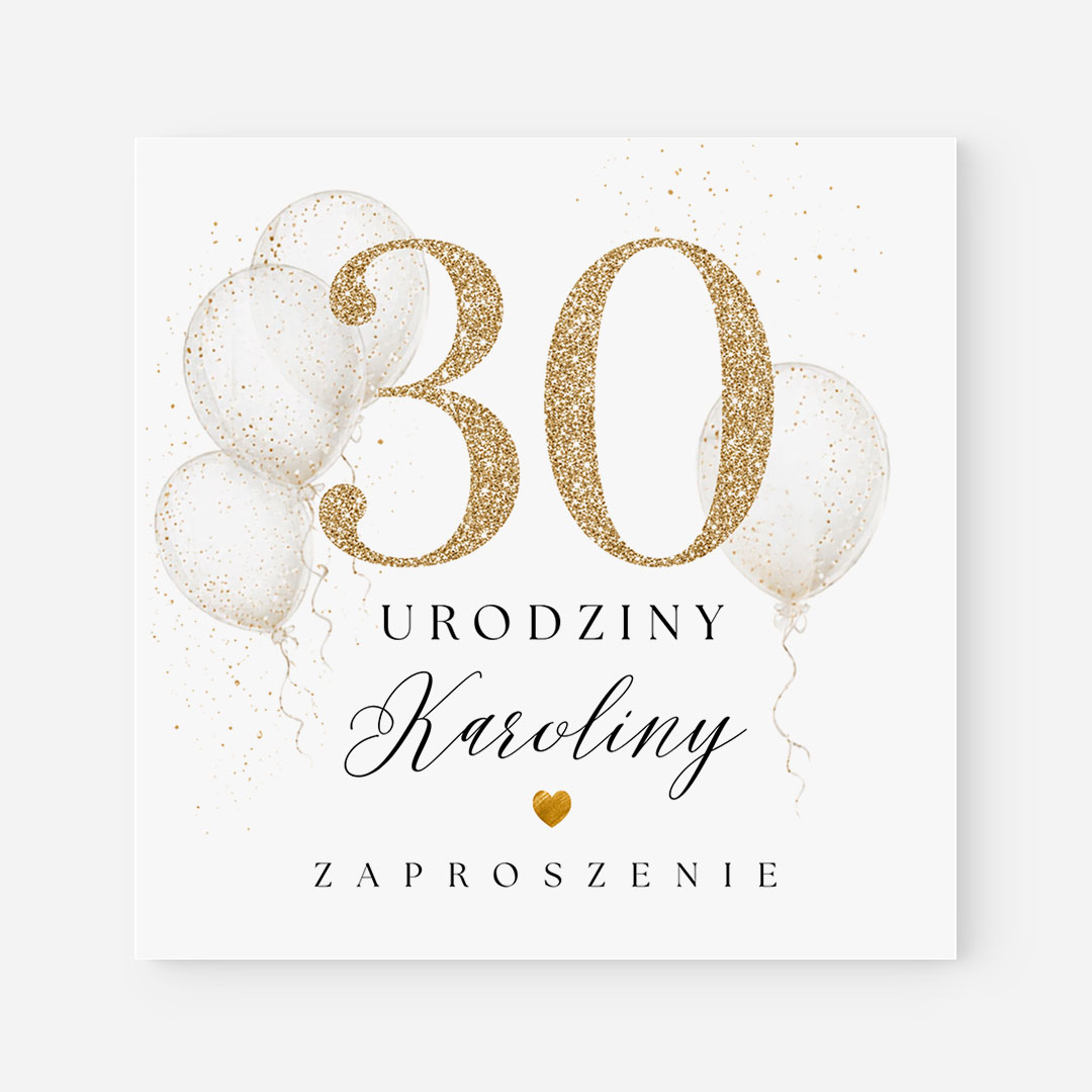 Zaproszenia na 30 w stylu White Party – RT°141