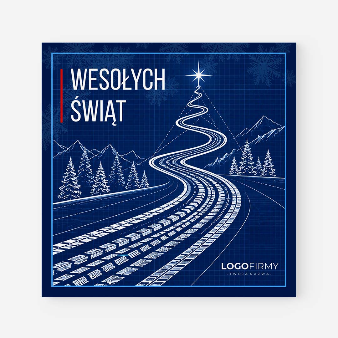 Kartka świąteczna firmowa z logo firmy