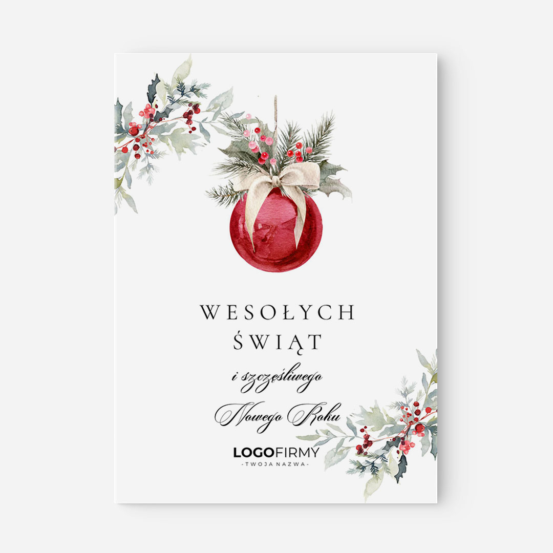 Personalizowana kartka świąteczna z logo firmy