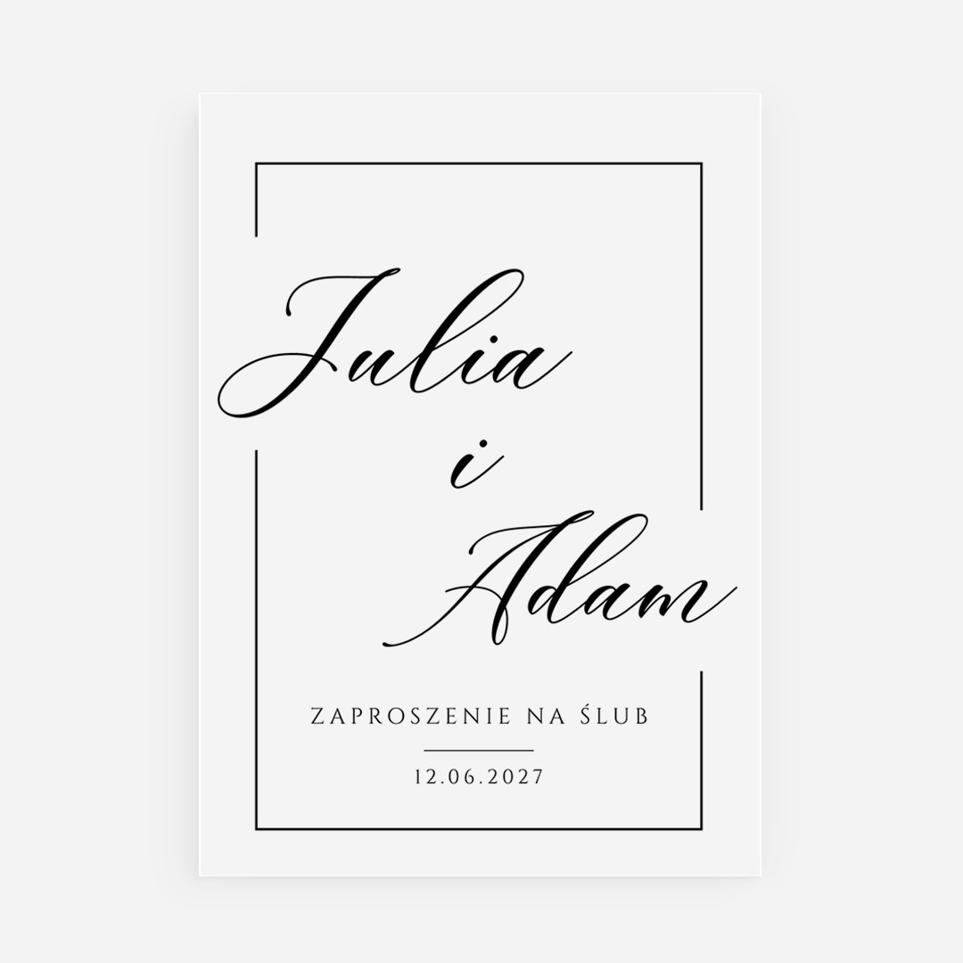 Minimalistyczne zaproszenia ślubne - MR259