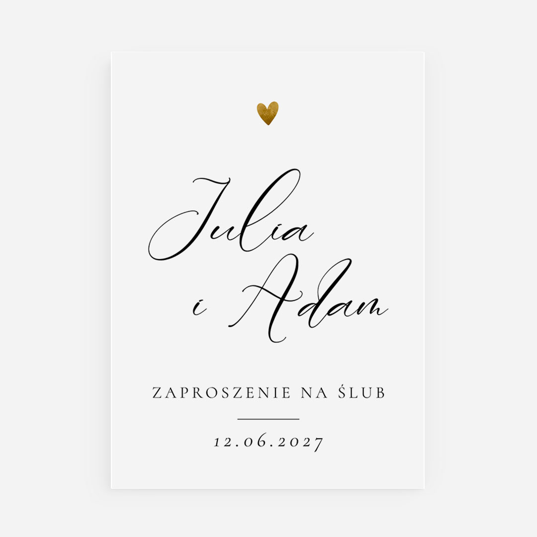 Minimalistyczne zaproszenia ślubne - MR261